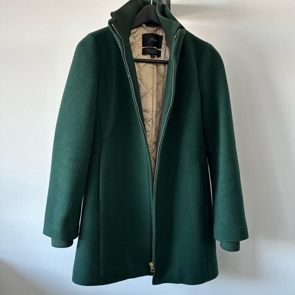 J Crew Lodge Coat - Pine Green size 2